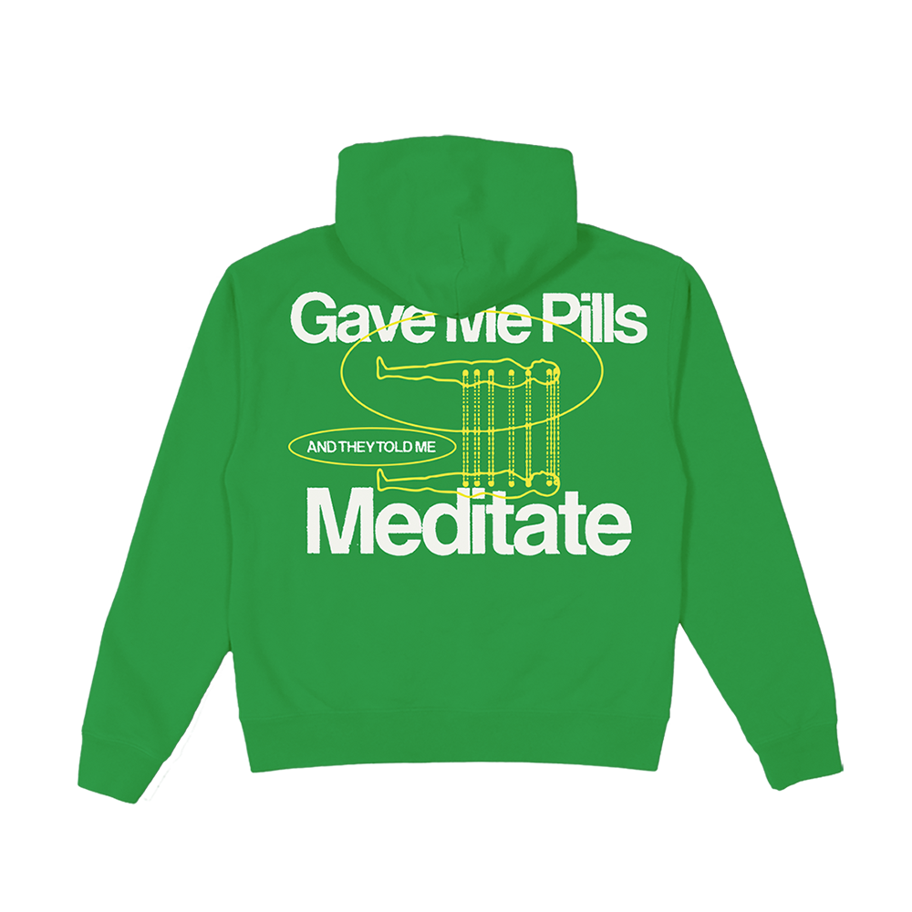 Meditate Zip Hoodie Back